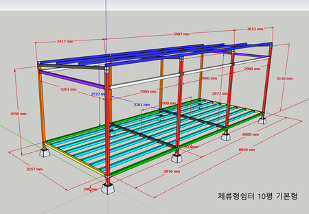 체류형쉼터 10평 기본형 3.7x9.3